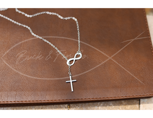 Infinity cross necklace