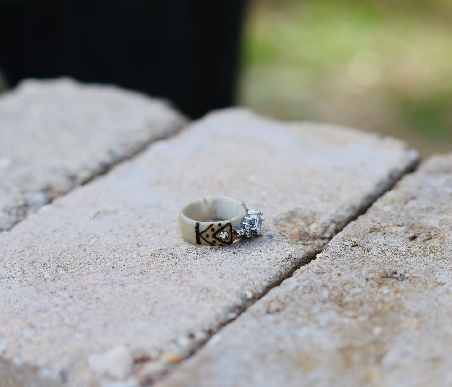 Deer antler ring