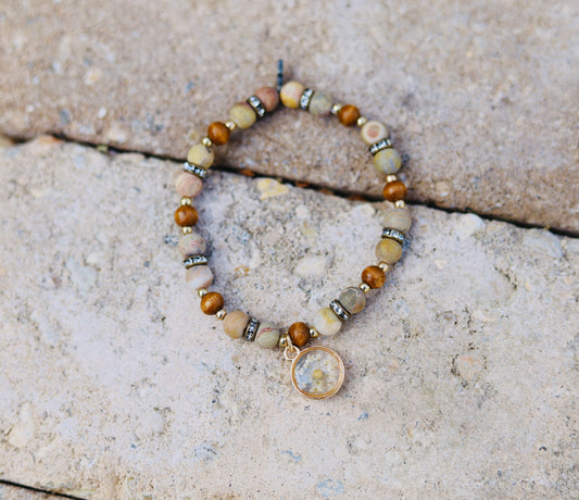 Mustard seed stretch bracelet