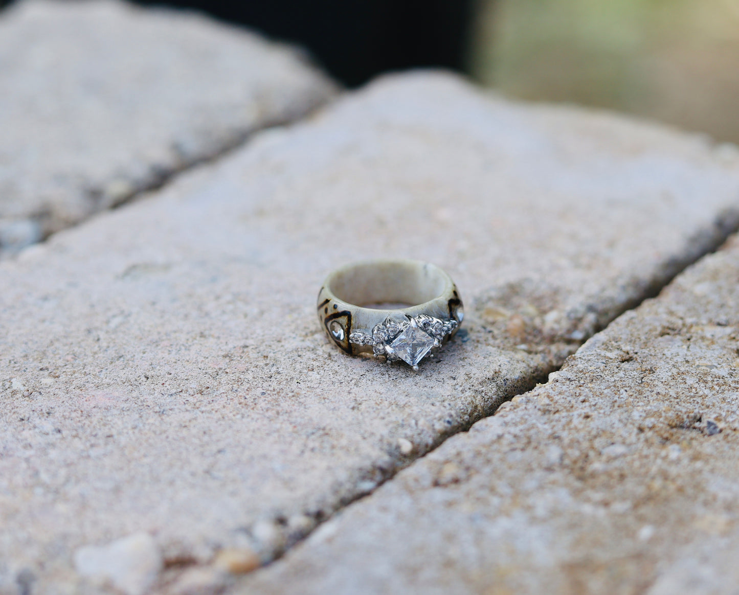 Deer antler ring